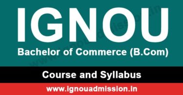 IGNOU B.Com Courses