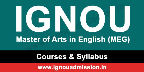 IGNOU MA English Syllabus & Courses