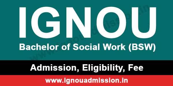 IGNOU BSW Admission
