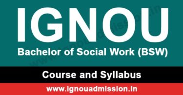 IGNOU BSW Syllabus & Courses