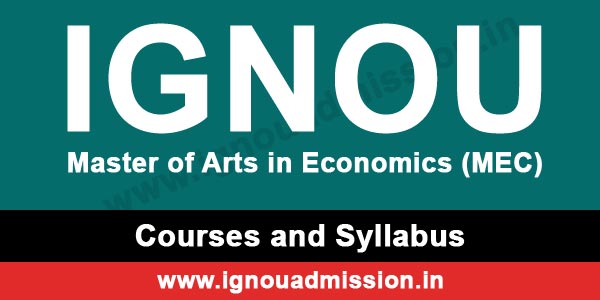 IGNOU MA Economics Syllabus