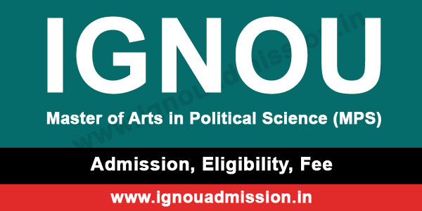 IGNOU MA Political Science Admission