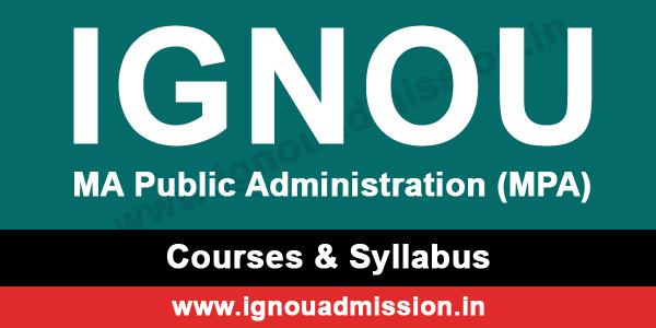 IGNOU MA Public Administration Courses