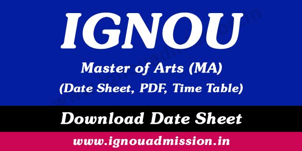 ignou ma date sheet