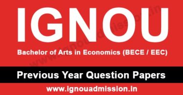 IGNOU BA Economics Question Paper
