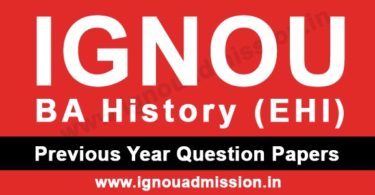 IGNOU BA History Question Papers