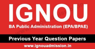 IGNOU BA Public Administration Question Paper