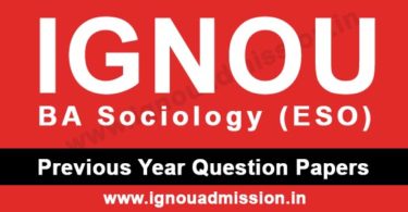 IGNOU BA Sociology Question Paper