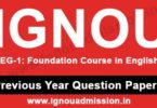 IGNOU FEG 1 Question Paper of Previous Years