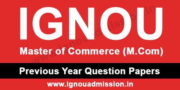 IGNOU MCOM Question Papers