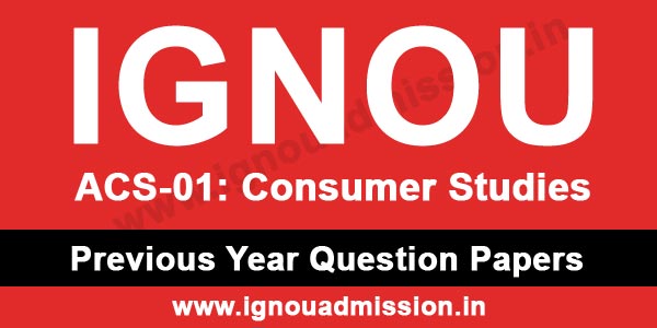 IGNOU ACS 1 Question Paper