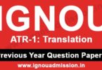 IGNOU ATR 1 Question Paper
