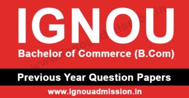 IGNOU BCOM Question Paper
