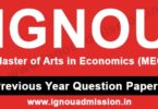 IGNOU MA Economics Question Paper