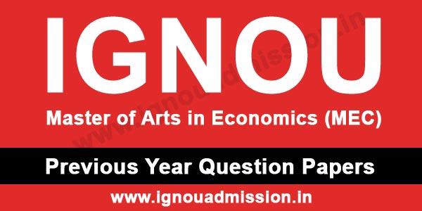 IGNOU MA Economics Question Paper
