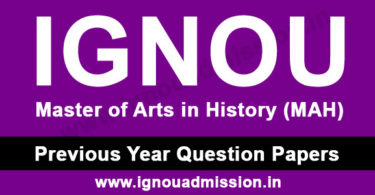 IGNOU MA History Question Paper