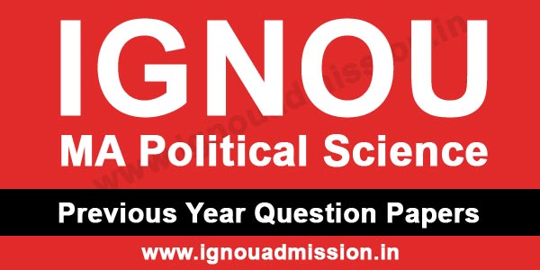 IGNOU MA Political Science Question Paper