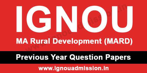 IGNOU MA Rural Development Question Paper