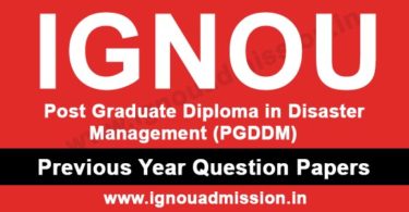 IGNOU PGDDM Question Paper