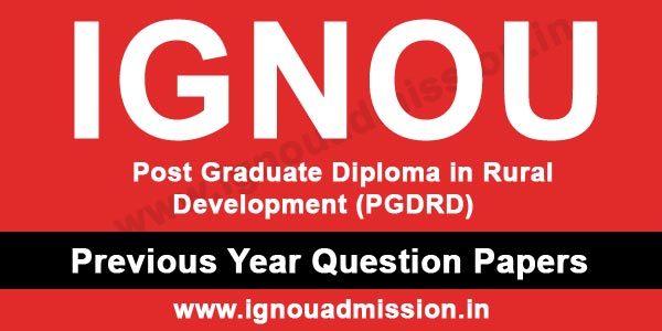 IGNOU PGDRD Question Paper