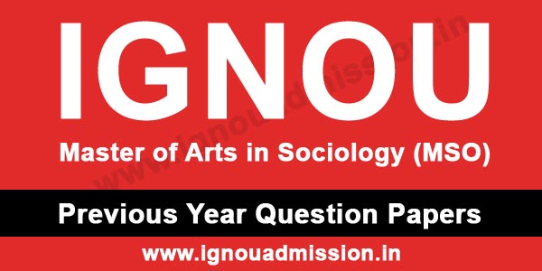 IGNOU MA Sociology Previous Year Question Paper