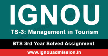 IGNOU TS 3 Solved Assignment