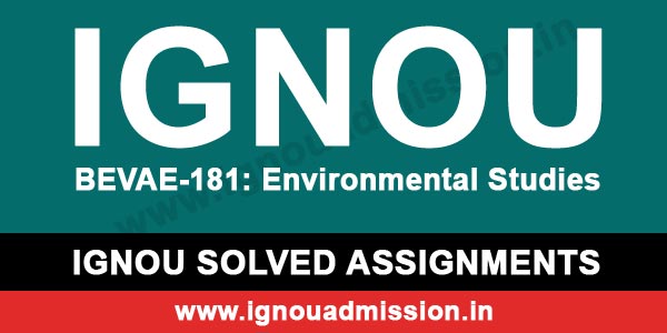 IGNOU BEVAE 181 Solved Assignment