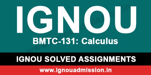 IGNOU BMTC 131 Solved Assignment