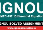 IGNOU BMTC 132 Solved Assignment