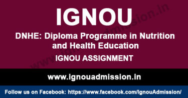 IGNOU DNHE Assignment