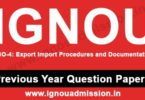 IGNOU IBO 4 Question Paper