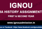 IGNOU MA History Assignment