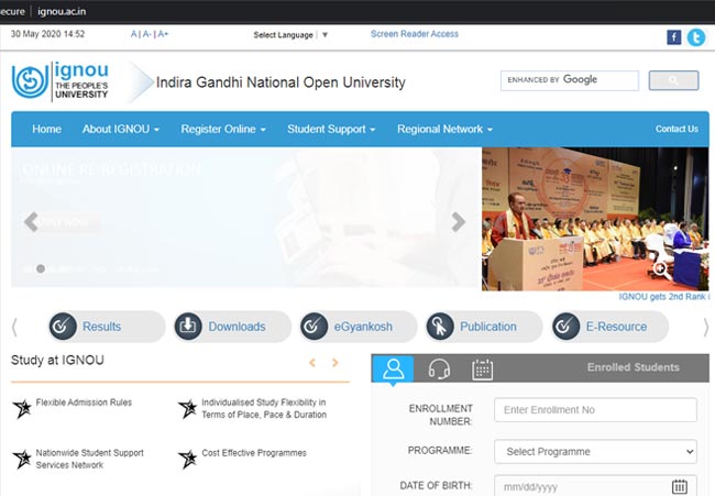 IGNOU Website