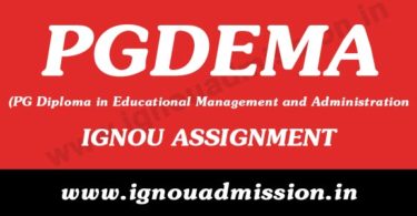 IGNOU PGDEMA Assignment