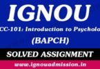 IGNOU BPCC 101 Solved Assignment