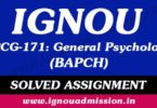 IGNOU BPCG 171 Solved Assignment