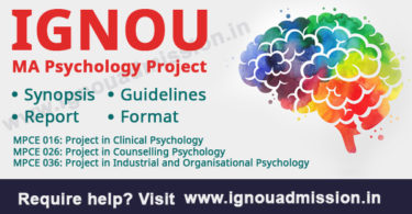 IGNOU MA Psychology Project (Synopsis & Report)