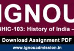 IGNOU BHIC 103 Solved Assignment
