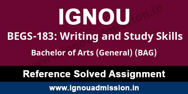 IGNOU BEGS 183 Solved Assignment