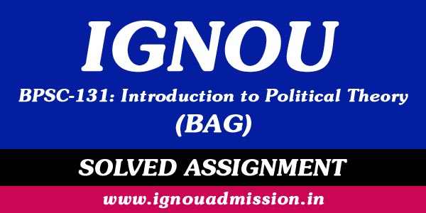 IGNOU BPSC 131 Solved Assignment