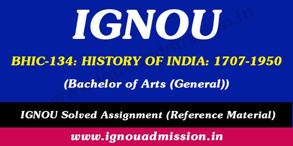 IGNOU BHIC 134 Solved Assignment