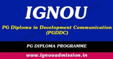 IGNOU PG Diploma in a Development Communication