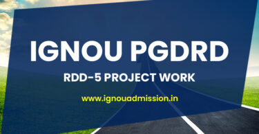 IGNOU PGDRD Project Report & Synopsis