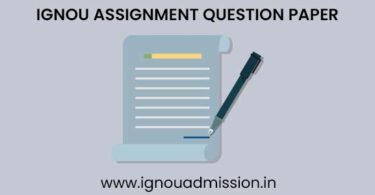 IGNOU Assignment Question Paper