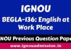 IGNOU BEGLA 136 Question Paper
