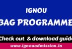 IGNOU BAG programme guide