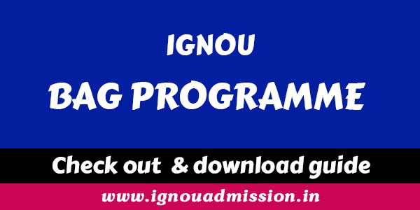 IGNOU BAG programme guide