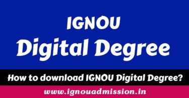 How to download IGNOU digital Degree?