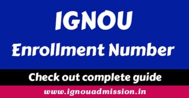IGNOU enrollment number