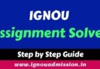 IGNOU Assignment Solved